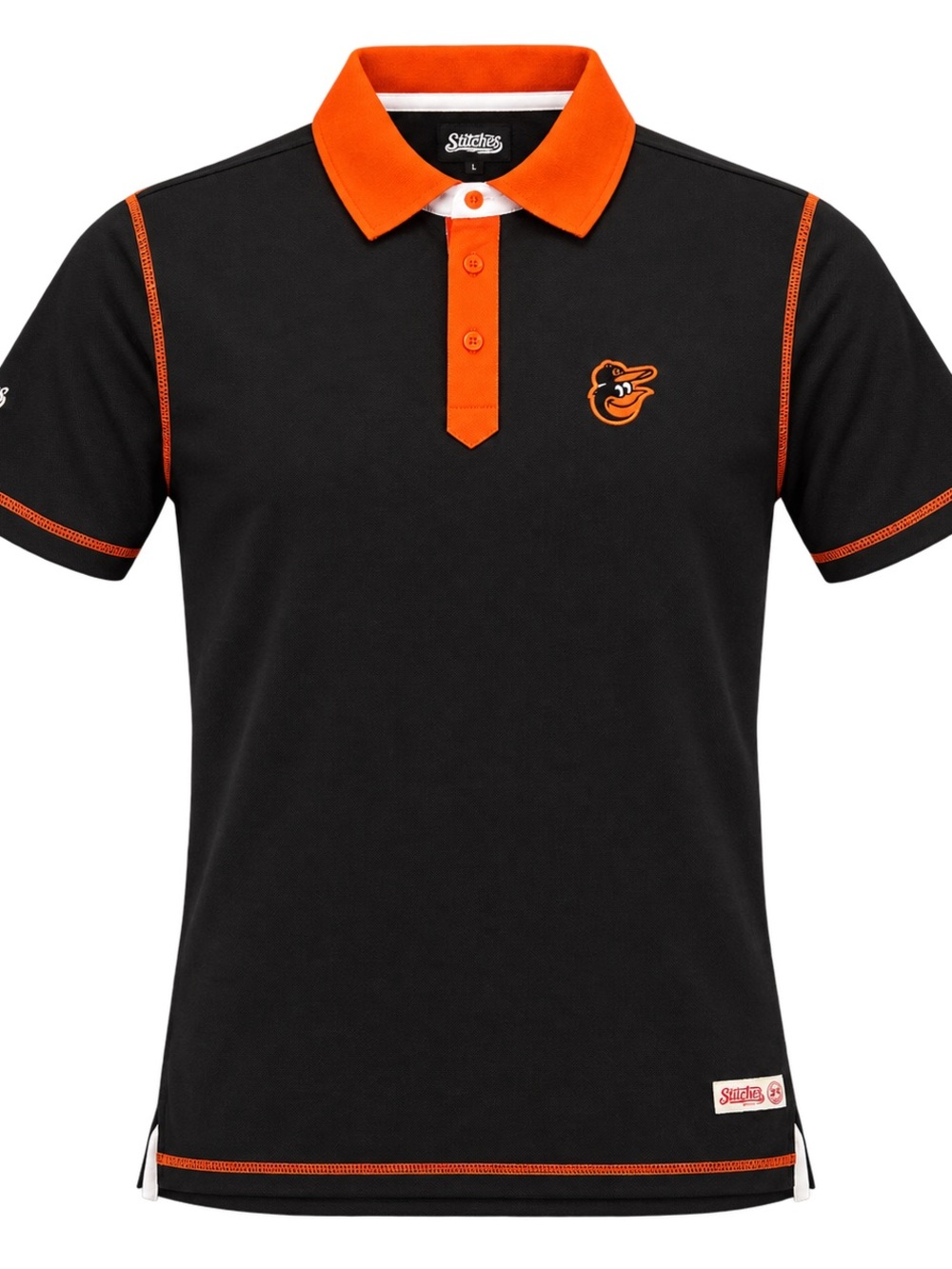 Baltimore Orioles Mens M, MLB Black and Orange Golf Polo Shirt